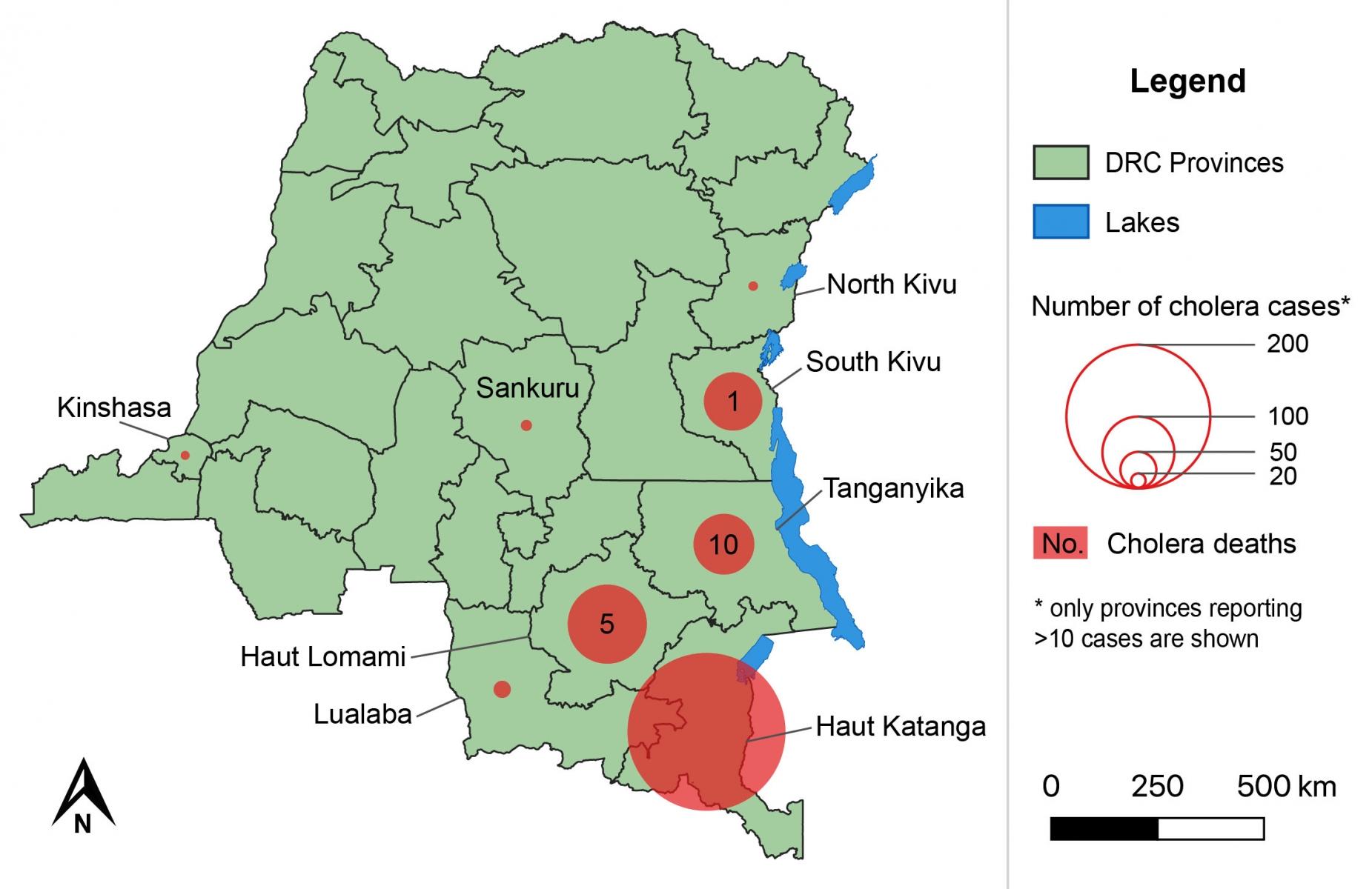 Cholera in Democratic Republic of Congo: week 6 update